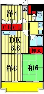 ジュネスメゾンドール【2階】の間取り