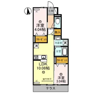 コットンハウスV【1階】の間取り