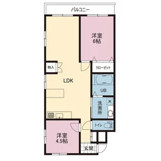 峰沢ハイツ【1階】の間取り