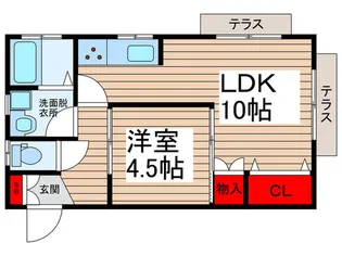 片平ハイツ【1階】の間取り