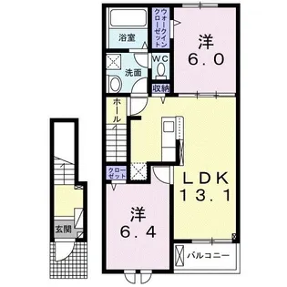 ライゼ ミッテ【2階】の間取り