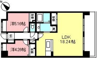 ガーデンヒルズ白鳥【3階】の間取り
