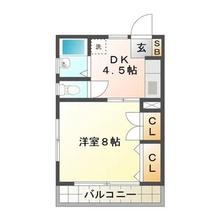 ルミエール新町【1階】の間取り