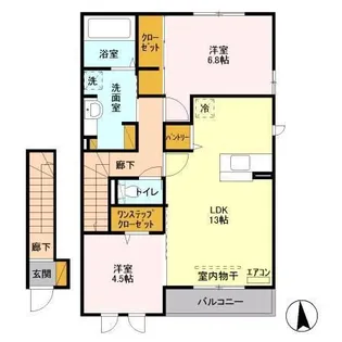 ラ・メゾン【2階】の間取り