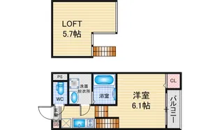 ハーモニーテラス江向町【1階】の間取り