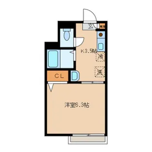 プランドールホシノ【1階】の間取り