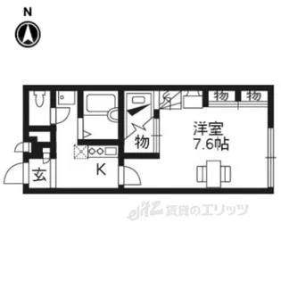 レオパレスプラヌス木津【2階】の間取り