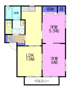 ハイツハーモニー A【2階】の間取り