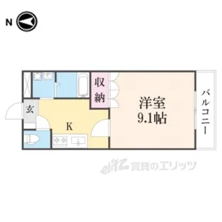 レイクサイドビュー【2階】の間取り