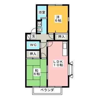 ヴィラージュコート弐番館【1階】の間取り