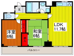 エクレ-ル川口【5階】の間取り