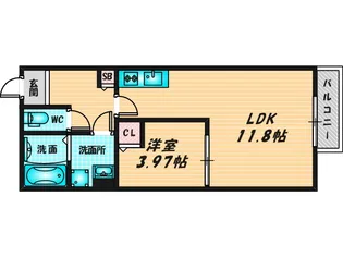 IoTアパートメント徳庵【3階】の間取り