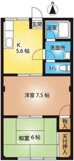朝日コーポ和田【2階】の間取り
