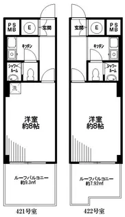 DIKマンション新橋【4階】の間取り