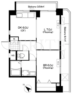 サンシティ新小岩【4階】の間取り