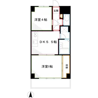 ユーレジデンス三鷹【2階】の間取り