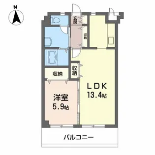 ファミーユ さつき【3階】の間取り