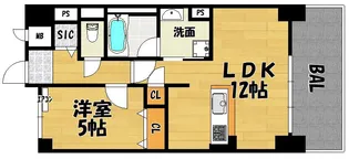 アリエッタ南巽【6階】の間取り