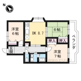 ガーデンハウス石山寺【3階】の間取り