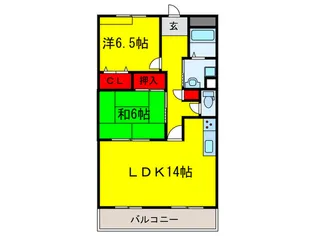 ア-バングレ-ス【7階】の間取り