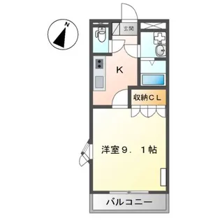 サンモールハイツ【2階】の間取り