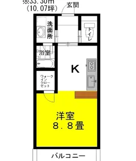 ラフォンテ・ストリートコート【2階】の間取り