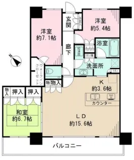 キャナルファーストタワー【19階】の間取り