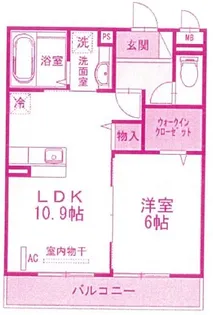 ウェールス久地【3階】の間取り