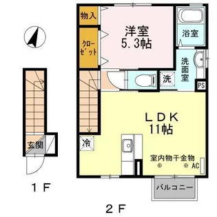 シャルル・コリーヌ【2階】の間取り