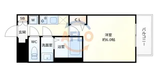 プレリス阿波座BLOOM【6階】の間取り