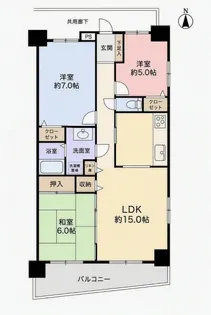 ファミール八王子並木町【11階】の間取り