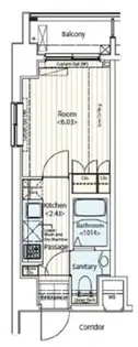 ドゥーエ新富町【2階】の間取り