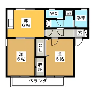 フローレンス・エムB棟【2階】の間取り