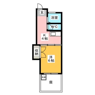 マンション植田【1階】の間取り