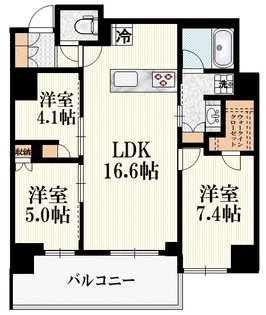 アトラスタワー小平小川【27階】の間取り