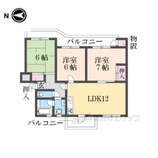 オレンジマンション1号棟【5階】の間取り