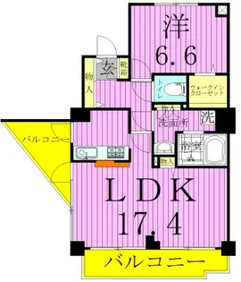 アコール北千住【13階】の間取り