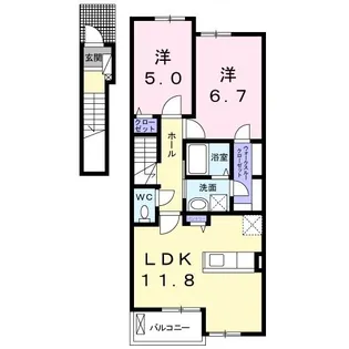 ビガ・アナディエンテ【2階】の間取り