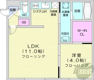 RAGUSA N5W17 B【3階】の間取り