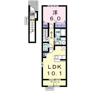 エレガンシアI【2階】の間取り