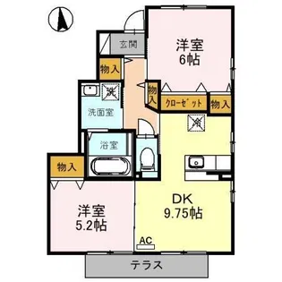 パークコートC.D.E.F【1階】の間取り