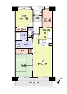 ガーデンコート清瀬2号棟【4階】の間取り
