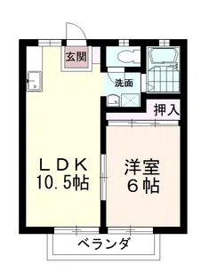 ビーライン箕田A棟【2階】の間取り