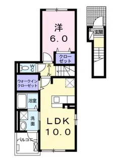 愛知県名古屋市南区呼続5【アパート】の間取り