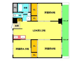 アクロポリス有馬【6階】の間取り