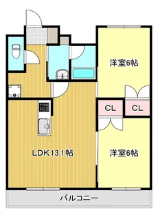 スワンパーク北高森【5階】の間取り
