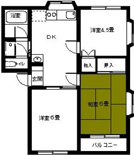 シャレード【1階】の間取り