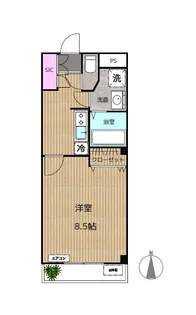 ソレイユ上並榎【4階】の間取り