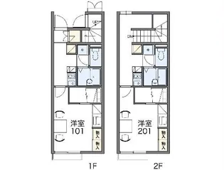レオパレスカモミール【1階】の間取り