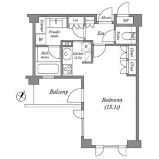 プラチナコート広尾【4階】の間取り